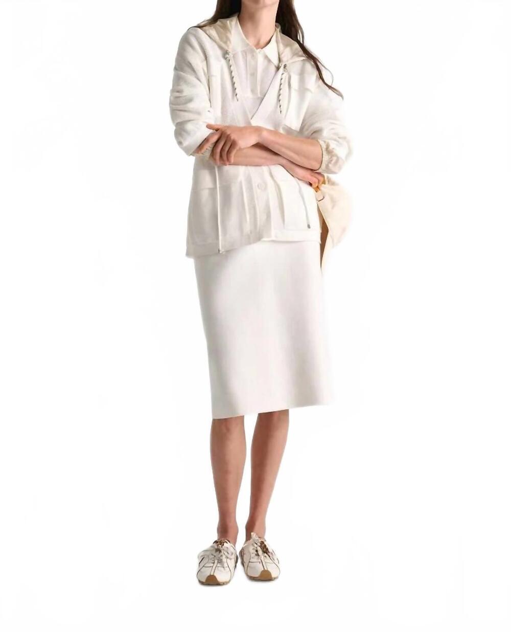 NEW DOROTHEE SCHUMACHER cotton coolness skirt in eggshell